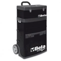 21 in. Mobile Tool Utility Cart with 3 Slide-Out Drawers and Removable Top Box with Carry Handle in Black by Beta