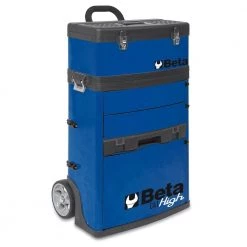 21 in. Mobile Tool Utility Cart with 3 Slide-Out Drawers and Removable Top Box with Carry Handle in Blue by Beta
