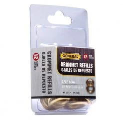 1/2 in. Refill Solid Brass Grommet Kit and Refill (12-Pack) by General Tools 5 1/2 in. Refill Solid Brass Grommet Kit and Refill (12-Pack) by General Tools -Deals Mayhew Store general tools grommets 1261 4 4f 1000