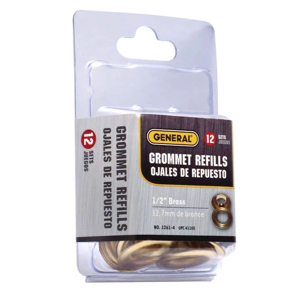 1/2 in. Refill Solid Brass Grommet Kit and Refill (12-Pack) by General Tools 3 1/2 in. Refill Solid Brass Grommet Kit and Refill (12-Pack) by General Tools - Image 3