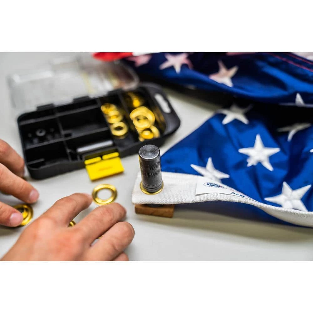 Brass Grommet Fastening Kit with Case, Includes (6) 1/2 in. and (6) 3/8 in. Grommets by General Tools 7 Brass Grommet Fastening Kit with Case, Includes (6) 1/2 in. and (6) 3/8 in. Grommets by General Tools - Image 7