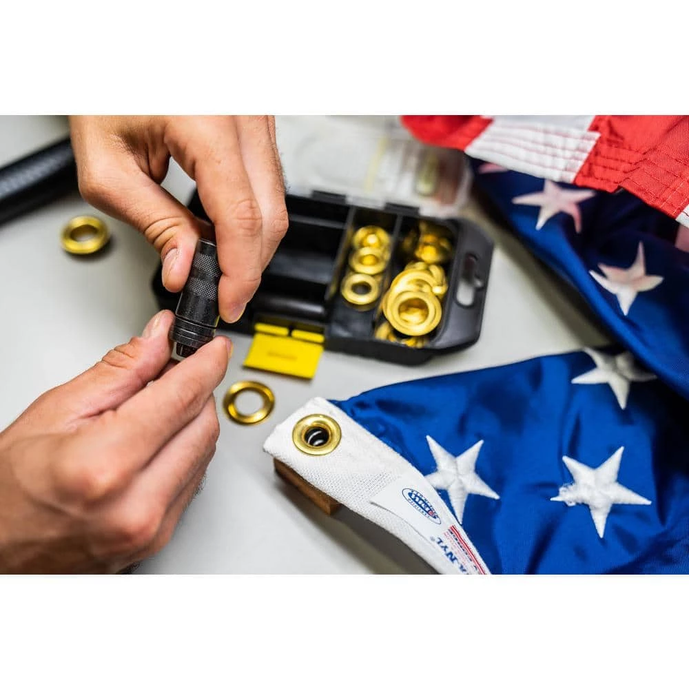 Brass Grommet Fastening Kit with Case, Includes (6) 1/2 in. and (6) 3/8 in. Grommets by General Tools 8 Brass Grommet Fastening Kit with Case, Includes (6) 1/2 in. and (6) 3/8 in. Grommets by General Tools - Image 8