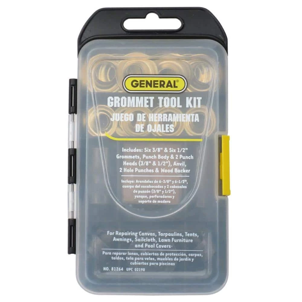 Brass Grommet Fastening Kit with Case, Includes (6) 1/2 in. and (6) 3/8 in. Grommets by General Tools 11 Brass Grommet Fastening Kit with Case, Includes (6) 1/2 in. and (6) 3/8 in. Grommets by General Tools - Image 11