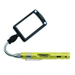 LED Lighted 24 in. Telescoping Rectangular Inspection Mirror Tool by General Tools