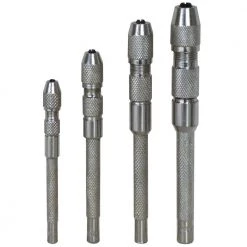 Single End Pin Vise Set (4-Piece) for Drill Bits, Taps and Reamers by General Tools