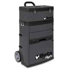 21 in. Mobile Tool Utility Cart with 3 Slide-Out Drawers and Removable Top Box with Carry Handle in Gray by Beta