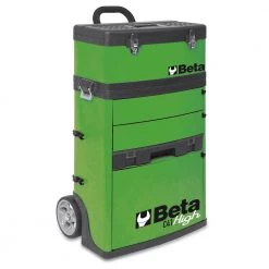 21 in. Utility Cart with 3 Slide-Out Drawers and Removable Top Box with Carry Handle in Green by Beta
