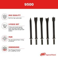 5-Piece Hammer Chisel Set by Ingersoll Rand -Deals Mayhew Store ingersoll rand chisel sets 9500 4f 1000