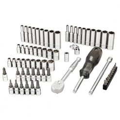 66 Piece 1/4 Inch Drive SAE/Metric Master Mechanics Tool Set by Ingersoll Rand