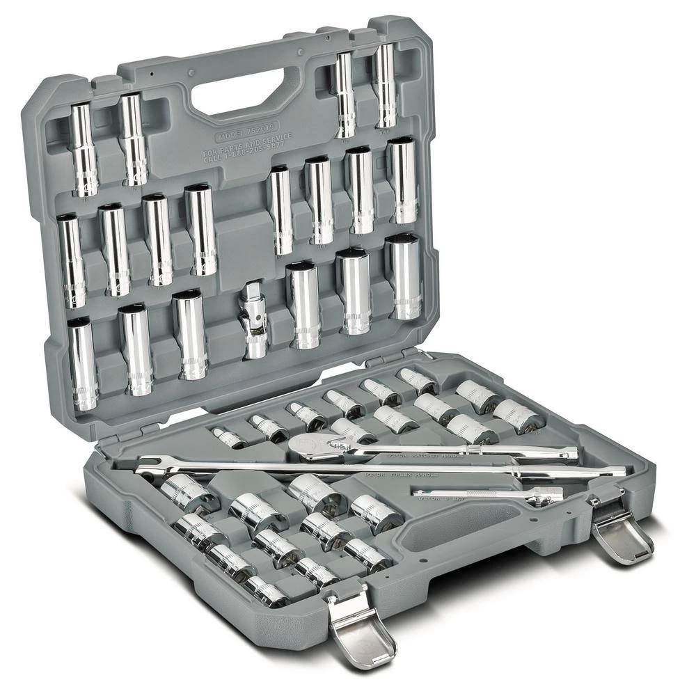 45 Piece 1/2 Inch Drive SAE/Metric Master Mechanics Tool Set by Ingersoll Rand 2 45 Piece 1/2 Inch Drive SAE/Metric Master Mechanics Tool Set by Ingersoll Rand - Image 2