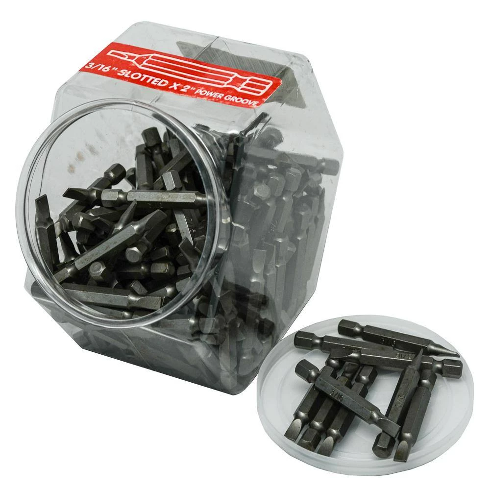 3/16 in. Power x 2 in. Slotted (150-Pack) by Mayhew 1 3/16 in. Power x 2 in. Slotted (150-Pack) by Mayhew